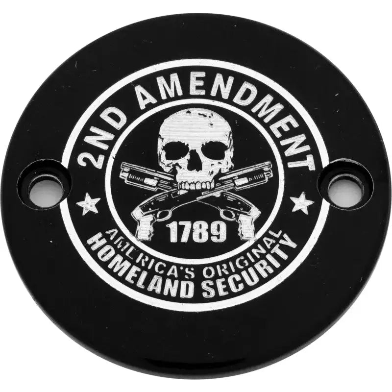 CUSTOM ENGRAVING PATR19-63BG M8 Timer Cover 2a Black