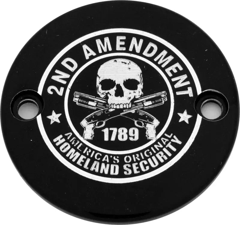 CUSTOM ENGRAVING PATR19-63BG M8 Timer Cover 2a Black