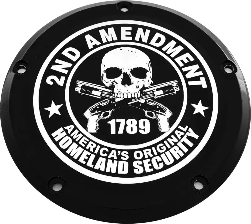 CUSTOM ENGRAVING PATR19-67BG 6 M8 Softail Derby Cover 2a Black