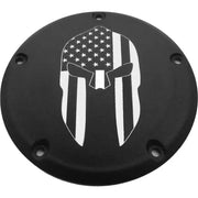CUSTOM ENGRAVING PATR20-46BG 7 M8 Flt/Flh Derby Cover Spartain Black