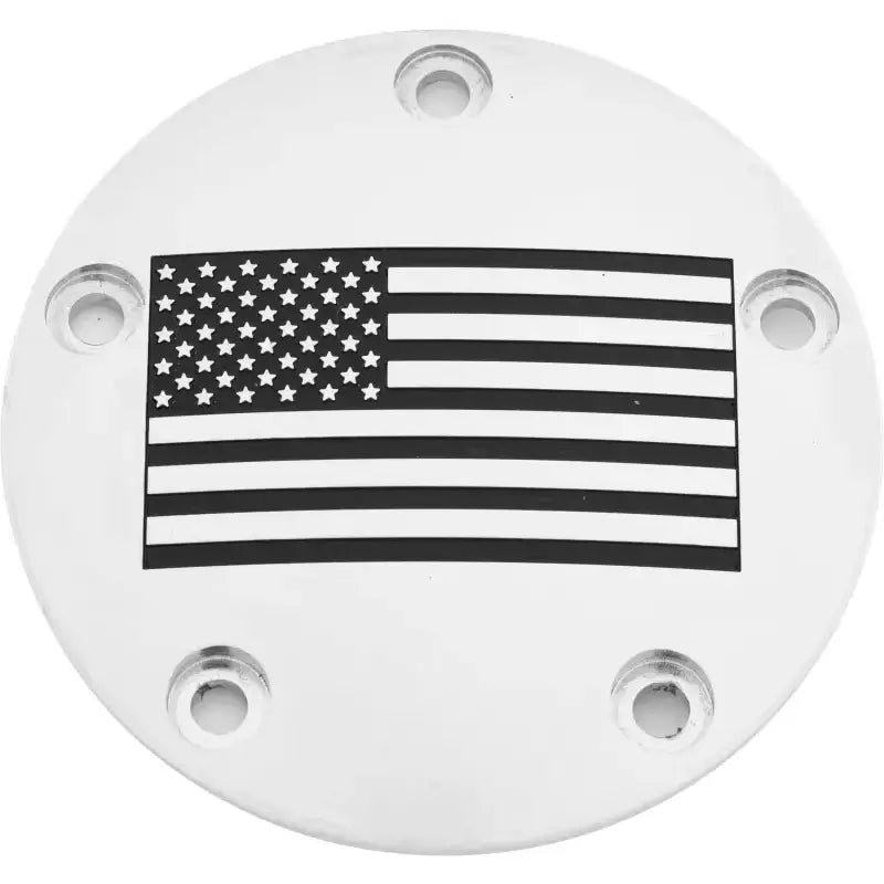 CUSTOM ENGRAVING PATR21-04 Tc Timer Cover American Flag Chrome