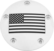 CUSTOM ENGRAVING PATR21-04 Tc Timer Cover American Flag Chrome