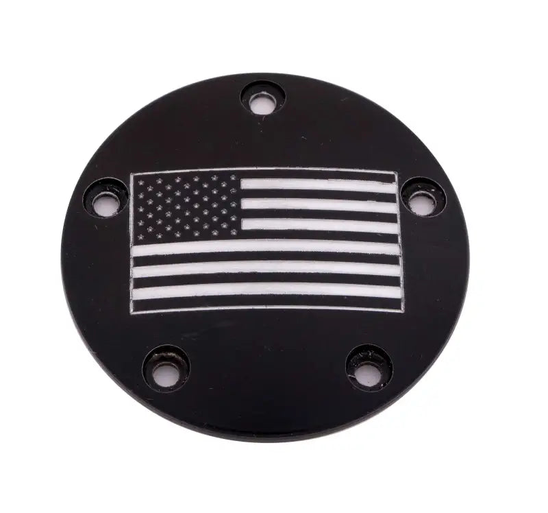 CUSTOM ENGRAVING PATR21-04BG Tc Timer Cover American Flag Black