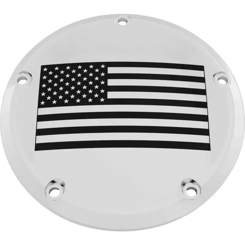 CUSTOM ENGRAVING PATR21-12 7 Tc Derby Cover American Flag Chrome