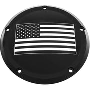 CUSTOM ENGRAVING PATR21-12BG 7 Tc Derby Cover American Flag Black