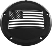 CUSTOM ENGRAVING PATR21-12BG 7 Tc Derby Cover American Flag Black