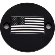 CUSTOM ENGRAVING PATR21-63BG M8 Timer Cover American Flag Black