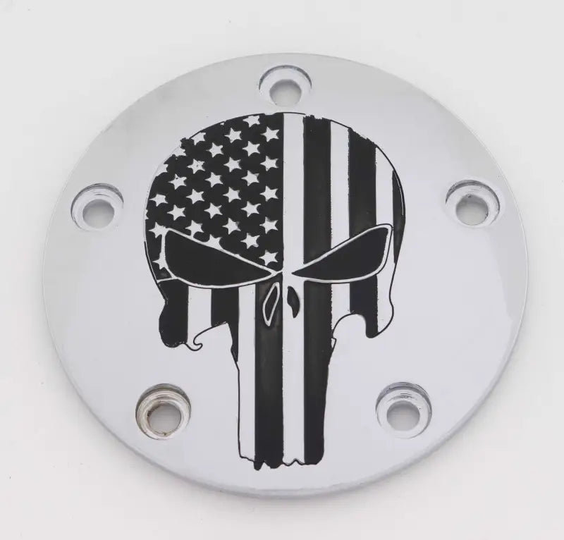 CUSTOM ENGRAVING PATR22-04 Tc Timer Cover Punisher Chrome
