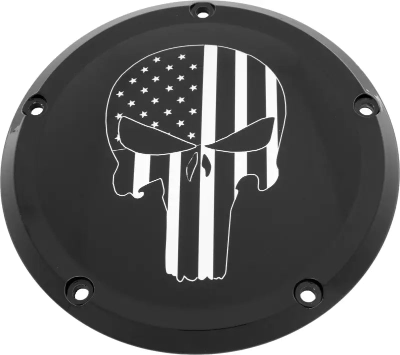 CUSTOM ENGRAVING PATR22-12BG 7 Tc Derby Cover Punisher Black