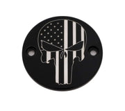 CUSTOM ENGRAVING PATR22-63BG M8 Timer Cover Punisher Black