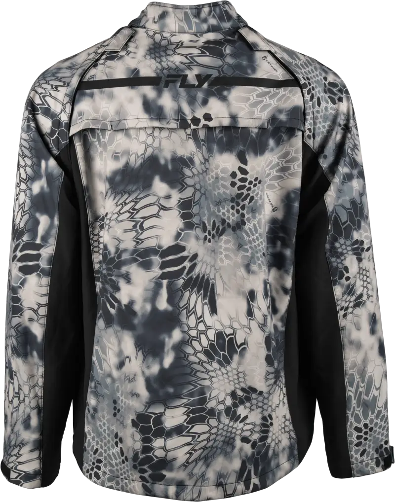 Tactical long-sleeved shirt with grey black camouflage, ideal for rv parts & accessories or truck gear