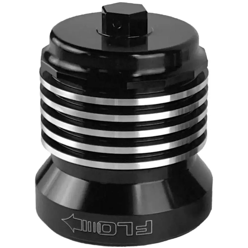 PCRACING PCS1BC Flo Reusuable Oil Filter Black/Polished Fins