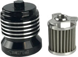 PCS4BC Flo Reusuable Oil Filter Black/Polished Fins 