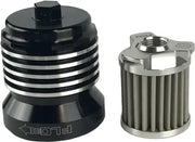 PCS4BC Flo Reusuable Oil Filter Black/Polished Fins 