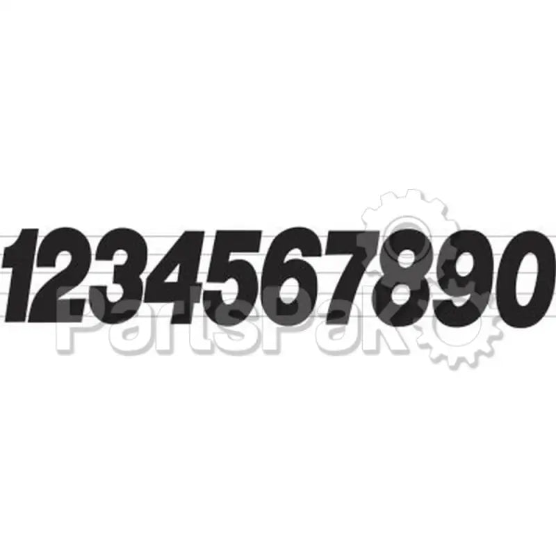 PD63B-0 Dirt Digits Number Black Pro 3/Pk - Graphics/Decals
