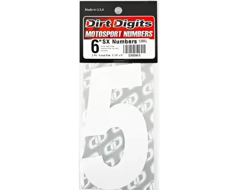 PD63B-5 Dirt Digits Number 5 Black Pro 3/Pk - Graphics/Decals