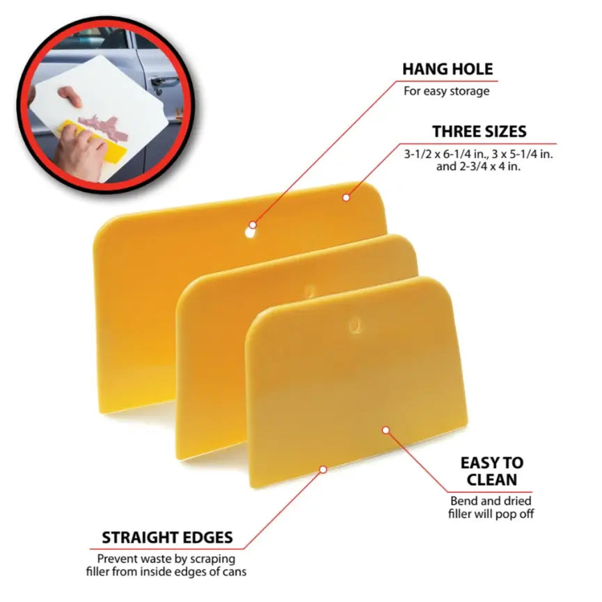 Perform Tool Easy To Clean Body Filler Spreader W60116 - PC. Plastic Spreaders