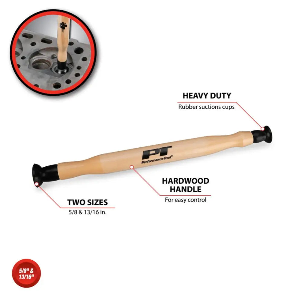 Perform Tool Hardwood Handle Valve Lapping Tool W80570 - Lapper