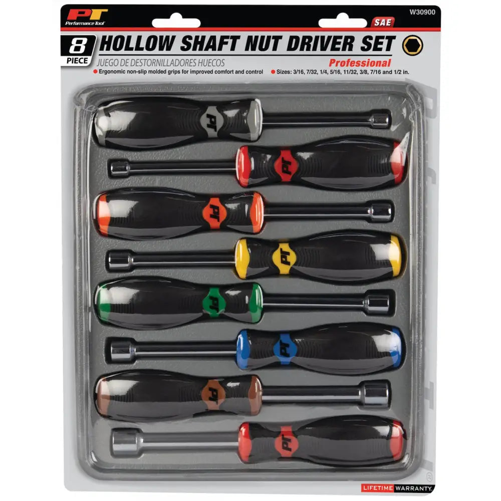 Perform Tool Hollow Shafts Nut Driver W30900 - Set