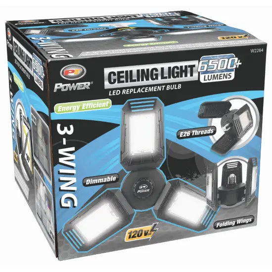 Perform Tool Limited Lifetime Warranty Multi Purpose Light - LED W2284 - 6500LM 120V Ceiling