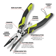 Perform Tool Limited Lifetime Warranty Pliers W86507 - 8-1 Multifunctionlongnoseplie