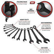 Perform Tool Limited Lifetime Warranty Wrench W1078 - Black 12 PC. Sae Combination