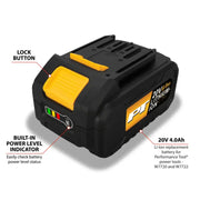 Perform Tool Lock Button Power Tool Battery W7724 - 20V 4.0AH LI-ION