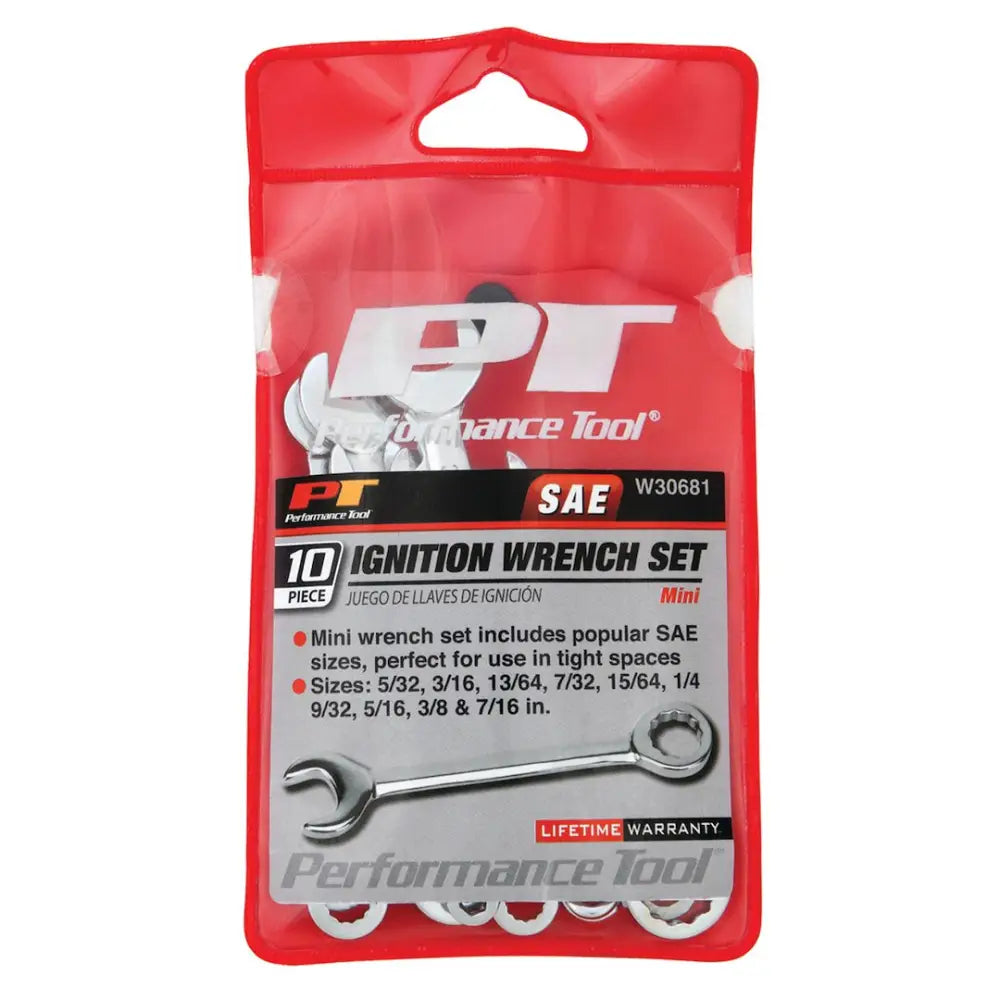Perform Tool Vinyl Pouch For Easy Storage Wrench W30681 - 10PC Sae Ignition
