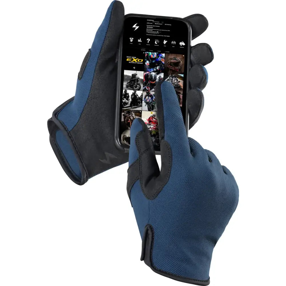 Air Stretch Gloves Blue Sm - SCORPION EXO
