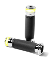 Performance Machine Contour Led Handle Grip Set - Chrome - Controls