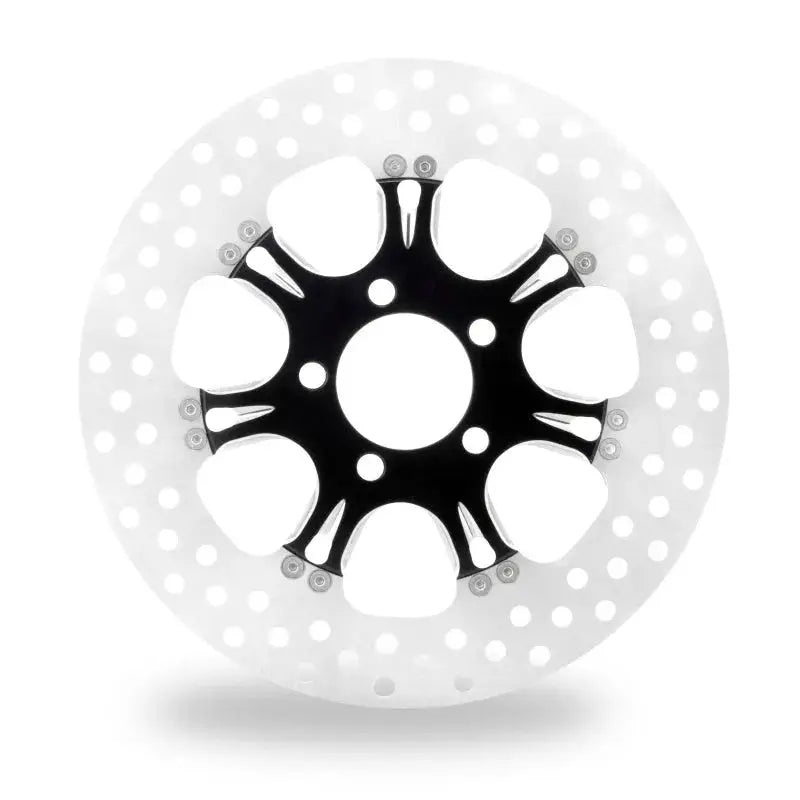 Performance Machine disc Carr 11.8 Virtue Fr with perforated black and white rotor