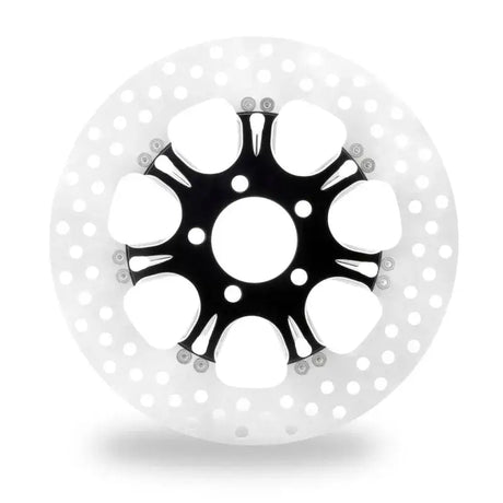Performance Machine disc Carr 11.8 Virtue Fr with perforated black and white rotor