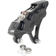 Performance Machine front 6-piston differential bore caliper in black aluminum