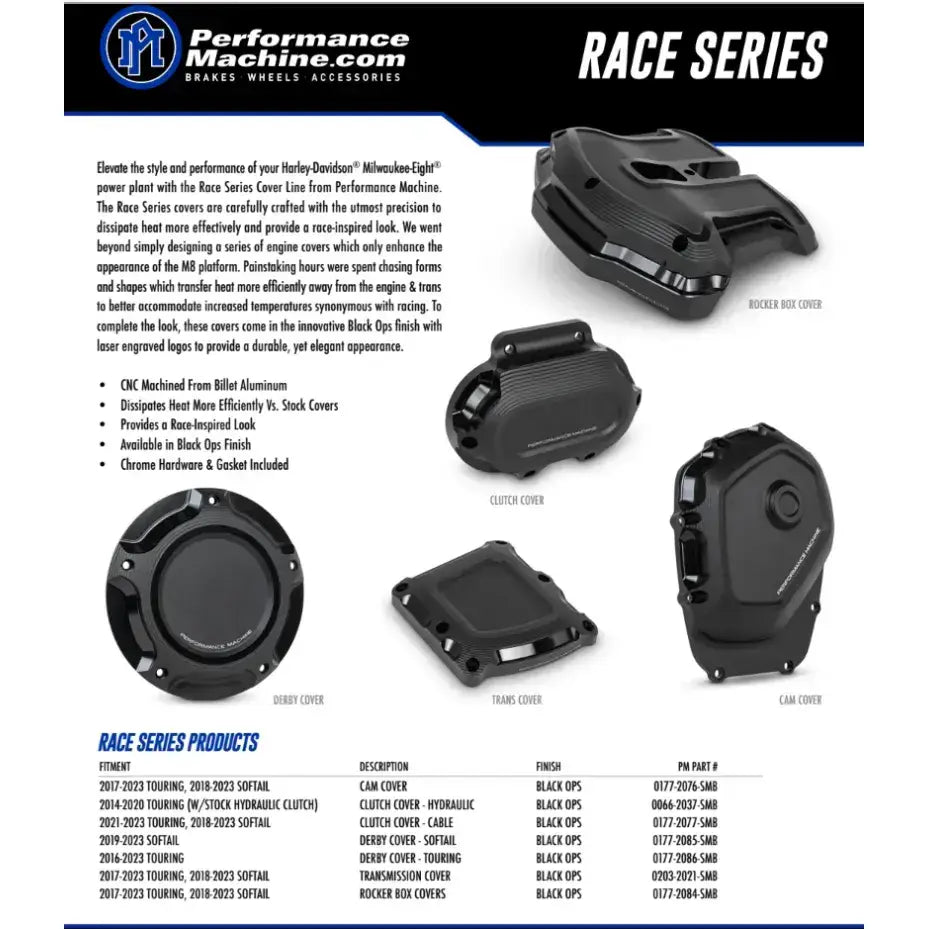Performance Machine Race Series Clutch Slave Housing - Black Ops - Engine Components