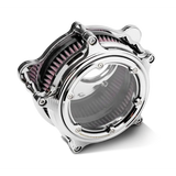 Performance Machine Vision Air Cleaner W/Bezel - Chrome - Filters