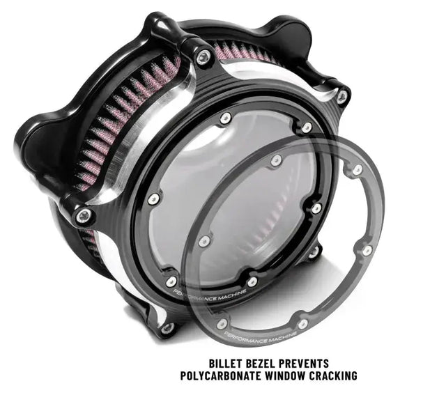 Performance Machine Vision Air Cleaner W/Bezel - Contrast Cut - Filters