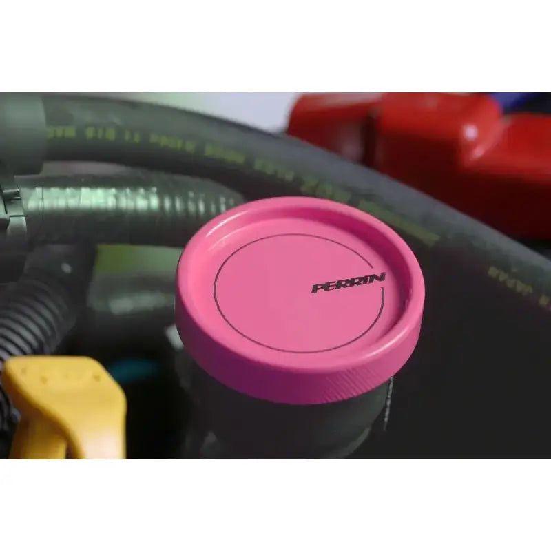 Perrin 02-21 Subaru WRX / 2022 BRZ & GR86 / 04-21 STI / 00-18 Forester XT Oil Fill Cap - Hyper Pink - Truck Automotive