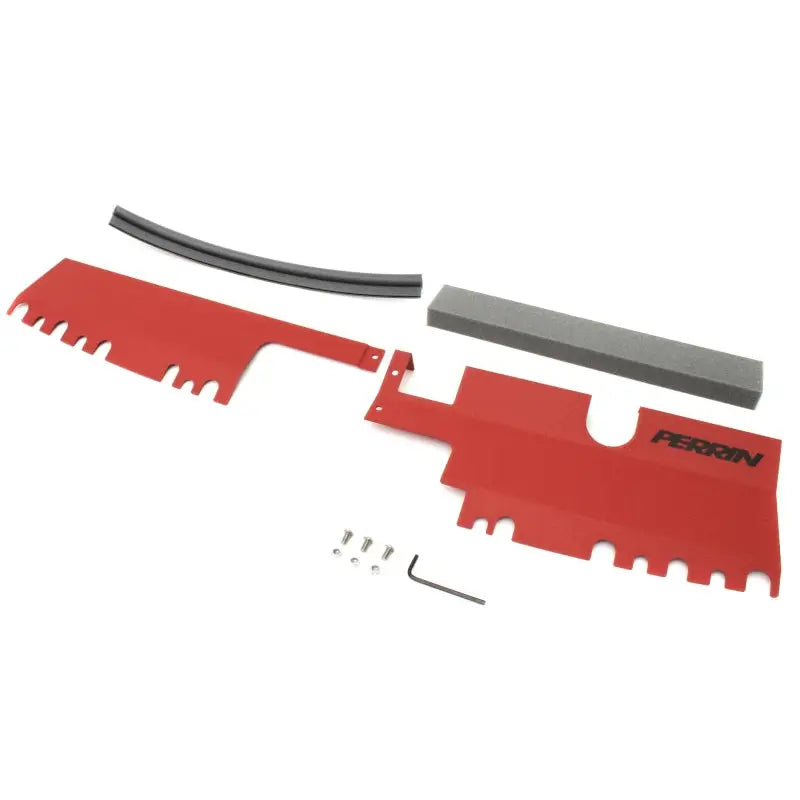 Perrin Performance PSP-ENG-512-4RD Perrin 15-21 WRX/STI Radiator Shroud (With OEM Intake Scoop) - Red