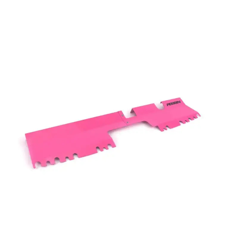Hyper pink metal radiator shroud under tray for Perrin 15-21 WRX STI without OEM scoop