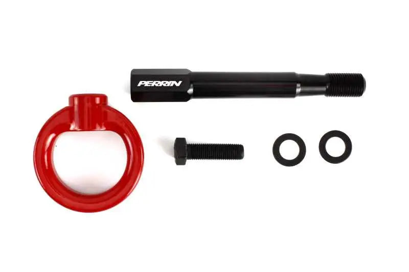 Perrin 18-19 Subaru Crosstrek Tow Hook Kit (Rear) - Red 