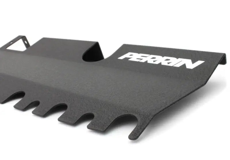 Perrin 2015 WRX/STi Black Radiator Shroud with a sleek, black finish and Perrin branding.