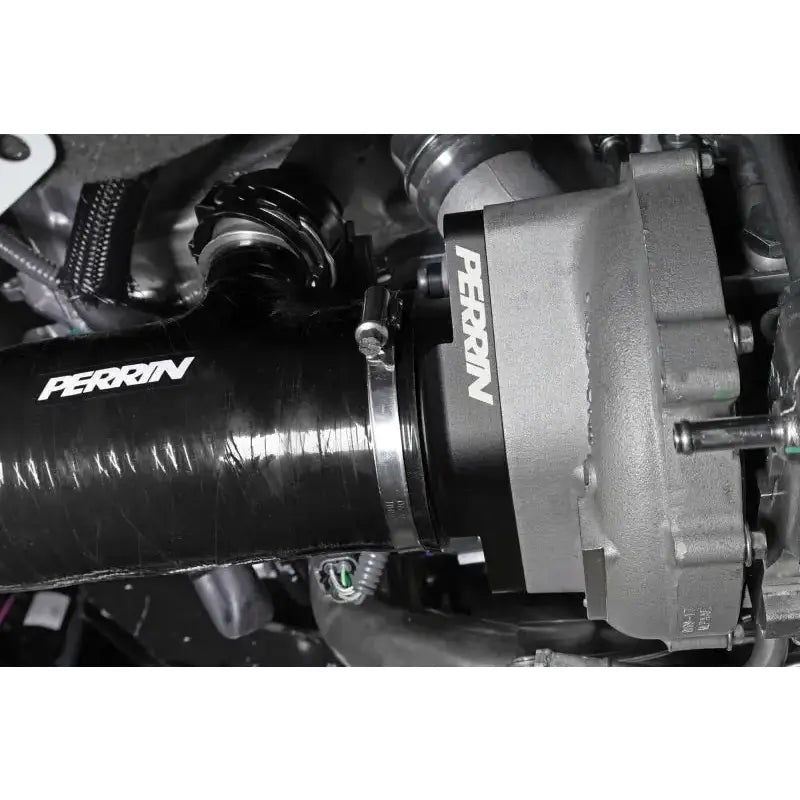 Perrin 2022 + Subaru WRX Black 3in Turbo Inlet Hose w/ Nozzle (Short) - Fabrication