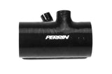 Perrin 2022 + Subaru WRX Black 3in Turbo Inlet Hose w/ Nozzle (Short) - Fabrication