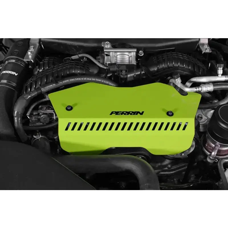 Perrin 2022 + Subaru WRX Pulley Cover - Neon Yellow - Truck & Automotive
