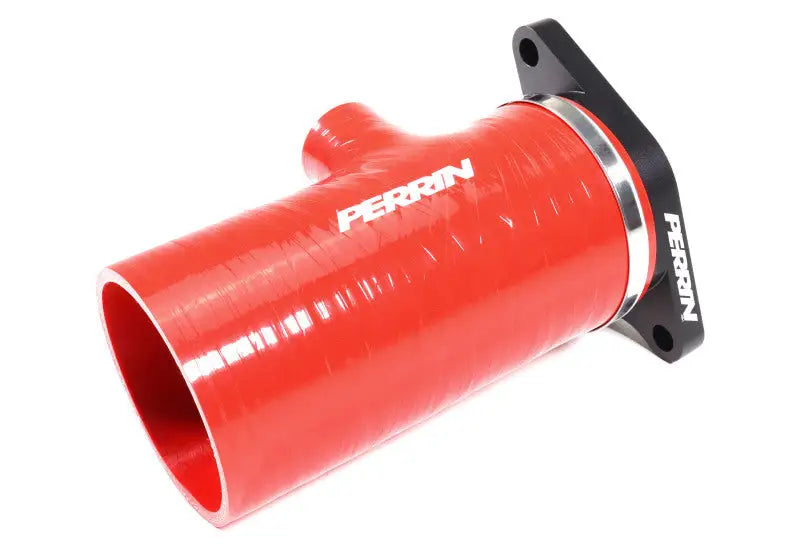 Perrin 2022 + Subaru WRX Red 3in Turbo Inlet Hose w/ Nozzle (Short) - Fabrication