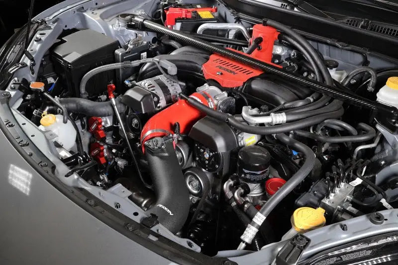 Perrin 22-23 Subaru BRZ/Toyota GR86 Silicone Inlet Hose (3in. ID / SS Wire) - Red - Truck & Automotive