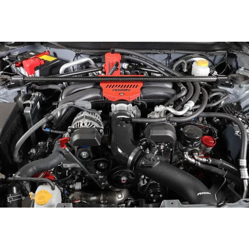Perrin Performance PSP-INT-432BK Perrin 22-23 Subaru BRZ/Toyota GR86 Silicone Inlet Hose (3in. ID / SS Wire) - Black
