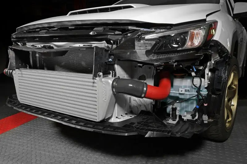Perrin 22-23 Subaru WRX Front Mount Intercooler Kit (Red Tubes & Silver Core) - Truck Automotive