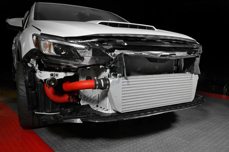 Perrin 22-23 Subaru WRX Front Mount Intercooler Kit (Red Tubes & Silver Core) - Truck Automotive
