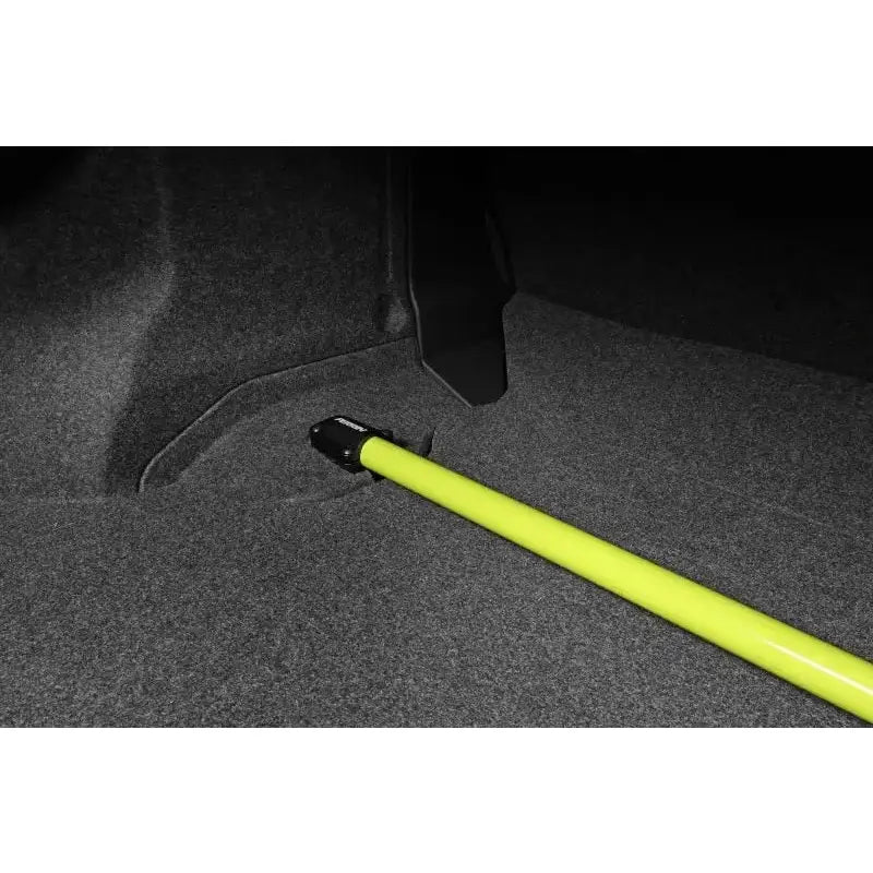 Neon yellow Perrin 22-23 Subaru WRX rear shock tower brace installed in car trunk, Performance,Suspension,AVADA - Best Sellers,Suspension,Strut Bars